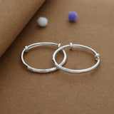 Lucky Spark Silver Kid Bangles (0-6 Yrs) | 999 Hallmark | Adjustable | Everyday Wear