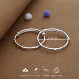 Love Baby Silver Kid Bangles (0-6 Yrs) | 999 Hallmark | Adjustable | Everyday Wear