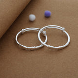 Bamboo Grace Silver Kid Bangles (0-6 Yrs) | 999 Hallmark | Adjustable | Everyday Wear