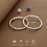 Bamboo Grace Silver Kid Bangles (0-6 Yrs) | 999 Hallmark | Adjustable | Everyday Wear