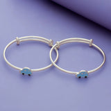 925 Silver Blue Car Bangle for Kids