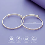 Plain 925 Sterling Silver Kids Bangle Set