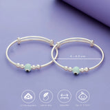 Little Dots 925 Sterling Silver Adjustable Baby Kada Set