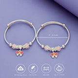 Flora Flutter Charm 999 Silver Baby Bangles (0-5 Yrs)