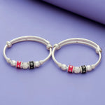 925 Silver Red and Black Enamel Baby Bangles