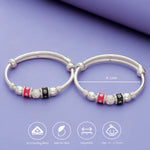 925 Silver Red and Black Enamel Baby Bangles