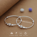 Elegant 925 Silver Kid Bangles for Daily Use (0-1 Yrs)