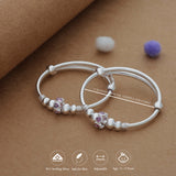 Unity Hearts 925 Silver Kid Bangles for Daily Use (0-1 Yrs)
