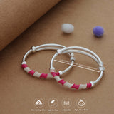 Candy Wrap 925 Silver Kid Bangles for Daily Use (0-1 Yrs)