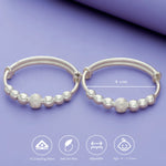 Textured Ball Childrens 925 Silver Bangles (0-2 Yrs)