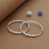 Comfort Fit Bead 925 Silver Kid Bangles for Daily Use (0-5 Yrs)
