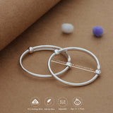 Minimal 925 Silver Kid Bangles for Daily Use (0-1 Yrs)