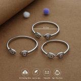Divine Vel Silver Kid Bangles (0-1 Yrs) | Kada | 925 Hallmark | Adjustable | Everyday Wear