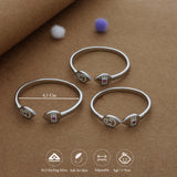 Divine Vel Silver Kid Bangles (0-1 Yrs) | Kada | 925 Hallmark | Adjustable | Everyday Wear