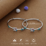 Unicorn Blossom Spark 925 Silver Kid Bangles (0-5 Yrs)