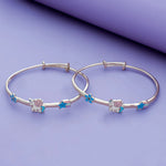 Floral Unicorn Kids Adjustable Bangles Silver