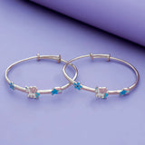 Floral Unicorn Kids Adjustable Bangles Silver