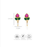 Crimson Blossom 925 Silver Kids Drop Earring