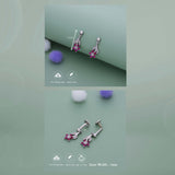Violet Royal Dew  925 Silver Kid Drop Earring(8+ Yrs)