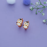 Frosty Penguin 925 Silver Kid Hoop Earring (3+ Yrs)