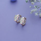 Cute Kitty 925 Silver Lock Type Kid Earring (3+ Yrs) Iyal