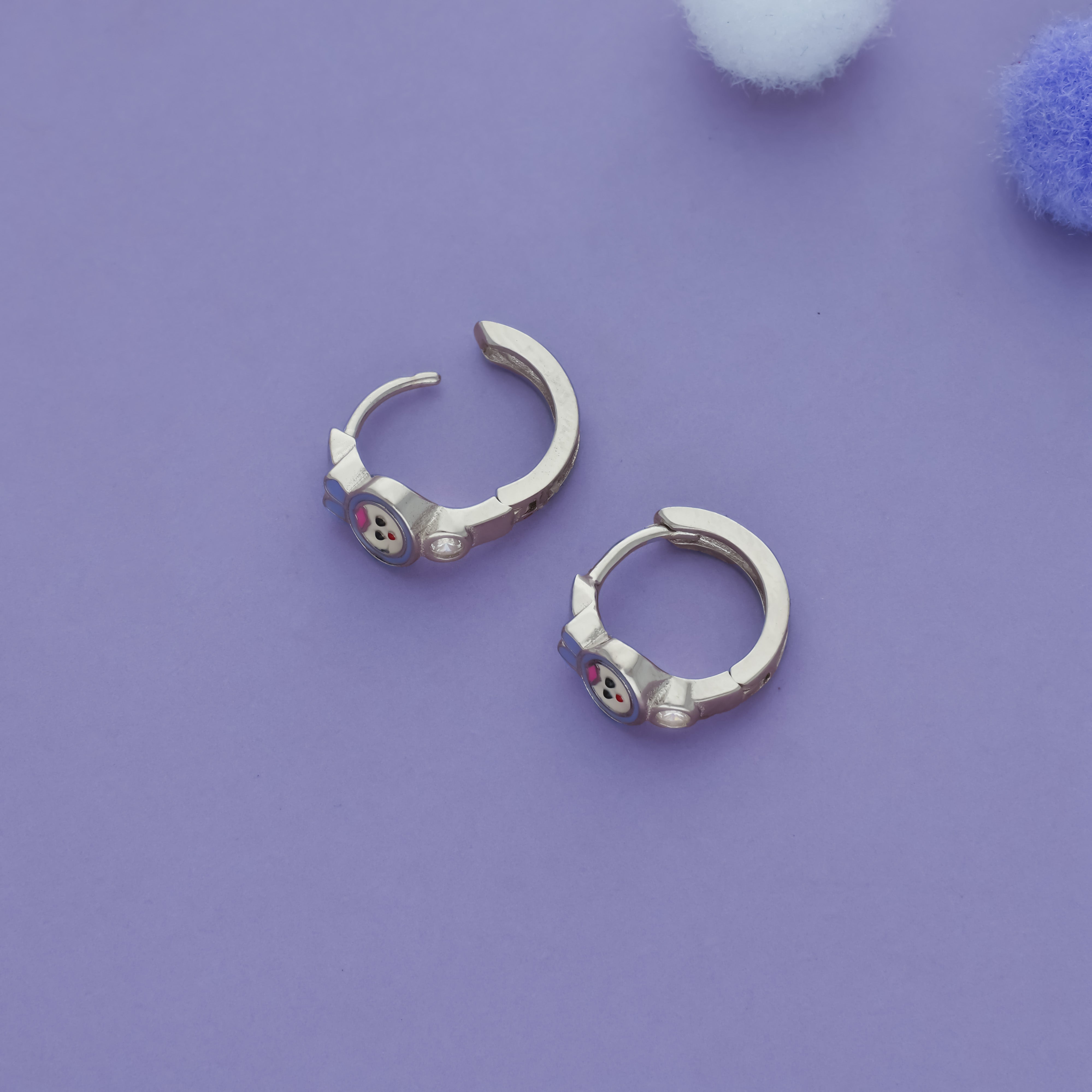 Cotton Bunny  Silver Kid Earring (3+ Yrs)
