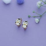 Frosty Penguin 925 Silver Kid Hoop Earring (3+ Yrs)