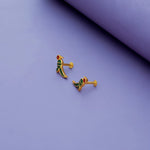 Mithu Parrot 925 Silver Gold Plated Earrings (5+ Yrs)