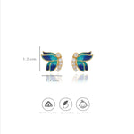 925 Silver Ocean Wing Kids Studs