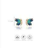925 Silver Ocean Wing Kids Studs