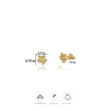 Delicate Butterfly Glow 18k Gold-Polish Silver Kid Stud Earring (6+ Yrs) | 925 Hallmark | Festive Wear