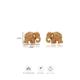 Royal Elephant Gold Polish 925 Silver Stud Kid Earring(8+ Yrs)