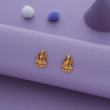 Divine Lakshmi Gold Polish 925 Silver Stud Kid Earring(8+ Yrs)