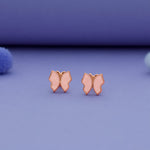 Blush Pink Butterfly 925 Sterling Silver Kids Stud (3+ Yrs)