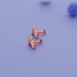 Pink Bow 925 Silver Kids Earrings (3+ Yrs)