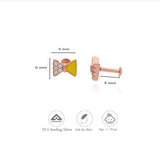 white background image of silver kid stud with south screw