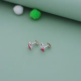 Soft Pink Unicorn Silver Kid Stud Earring (6+ Yrs) | 925 Hallmark | Everyday Wear