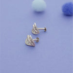 Leaf Charm 925 Sterling Silver Kids Stud (3+ Yrs)