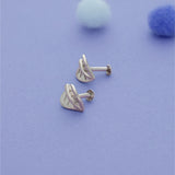 Leaf Charm 925 Sterling Silver Kids Stud (3+ Yrs)