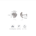 Leaf Charm 925 Sterling Silver Kids Stud (3+ Yrs)