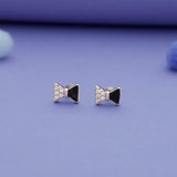 Black Bow 925 Sterling Silver Kids Stud (3+ Yrs)