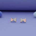Pink Bow 925 Silver Kids Earrings (3+ Yrs)