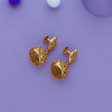 925 Silver Floral Jhumka Earrings