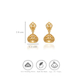 925 Silver Floral Jhumka Earrings