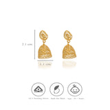 925 Silver Traditional Net Design Jhumkas