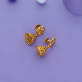 925 Silver Jhumkas with Traditional Flower Pattern