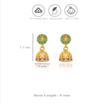 925 Silver Gold Polish Muthu Mini Jhumkas for Kids