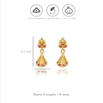 925 Silver Paisley Leaf Traditional Jhumkas for Kids (8+ Yrs)