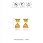 Mini Traditional 925 Silver Gold Plated Butterfly Earrings