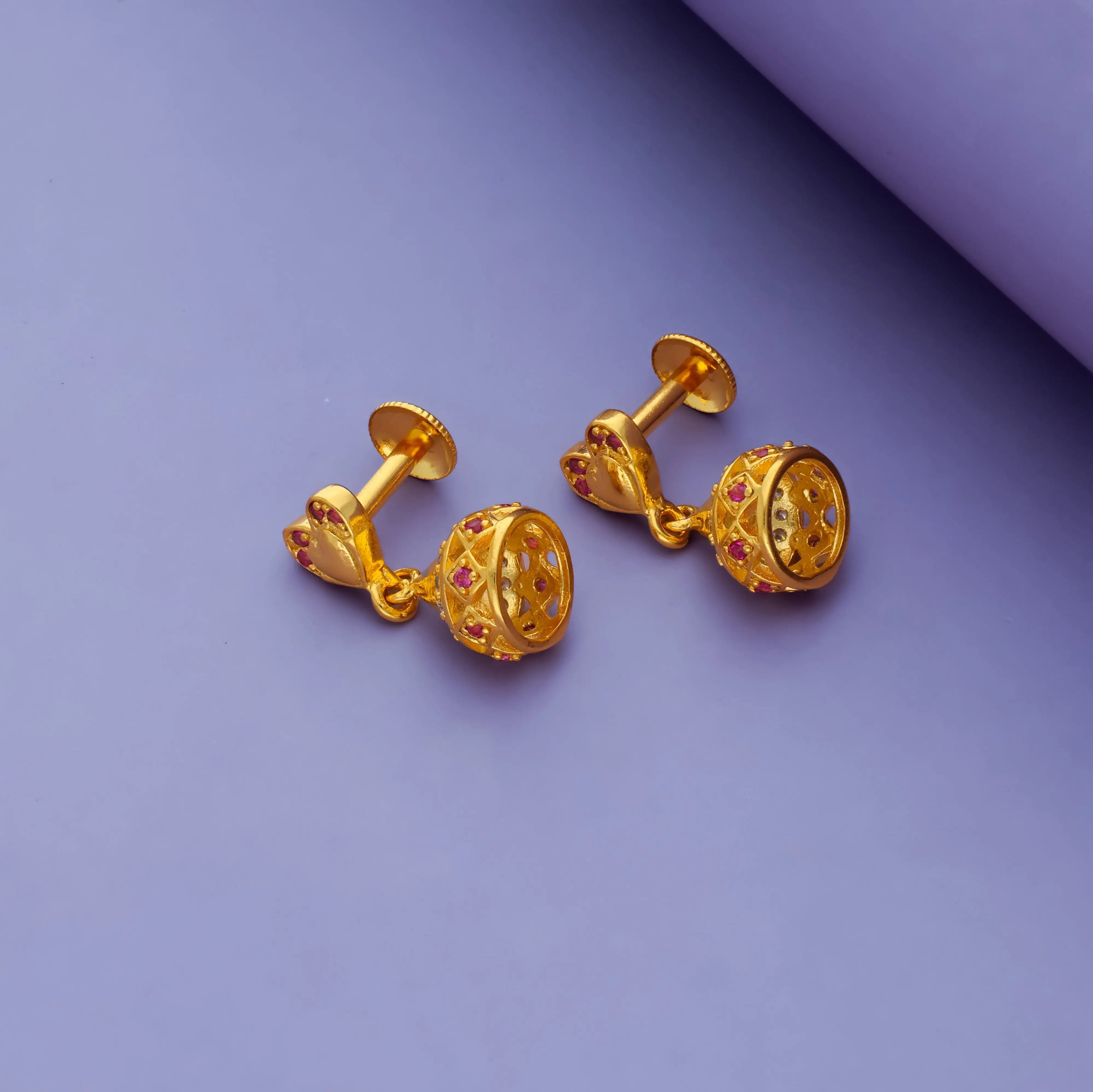 Gold Plated 925 Silver Premika Jhumkis for Kids